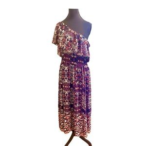 Vince Camuto One Shoulder Floral Dress , size 14